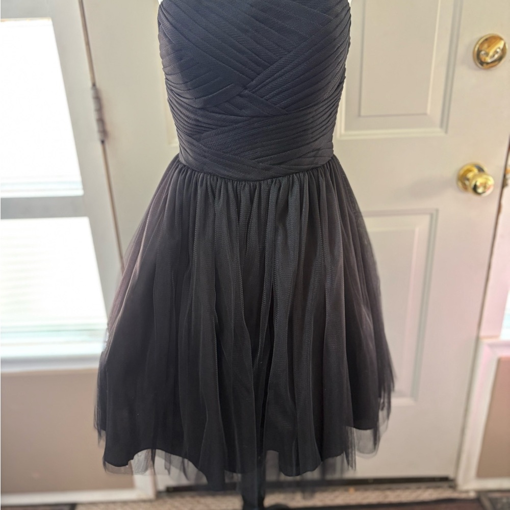 Elegant Black Strapless Dress for Grade 8 Grad
